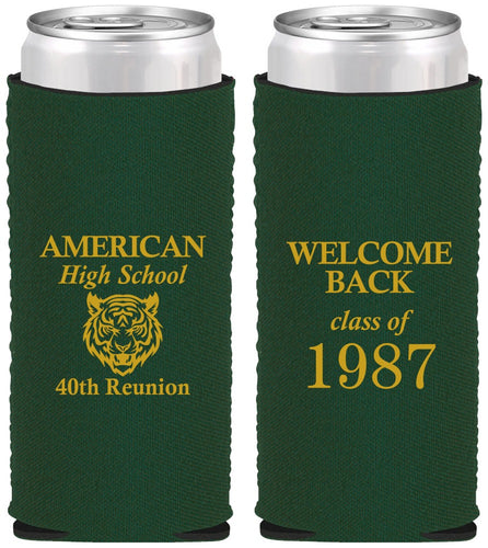 Custom Class Reunion Neoprene Slim Can Coolers - Class Of 1987 40 Year | 140013