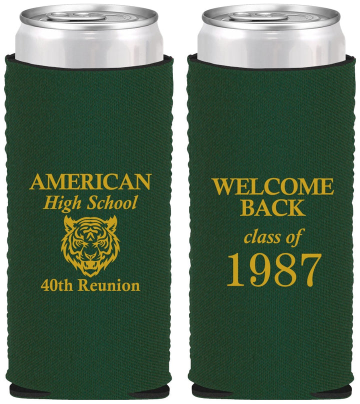 Custom Class Reunion Neoprene Slim Can Coolers - Class Of 1987 40 Year | 140013