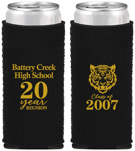 Custom Class Reunion Neoprene Slim Can Coolers - Class Of 2007 20 Year | 140016