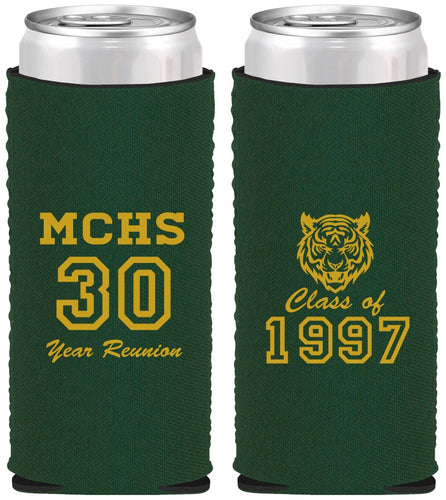 Custom Class Reunion Neoprene Slim Can Coolers - Class Of 1997 30 Year | 140017