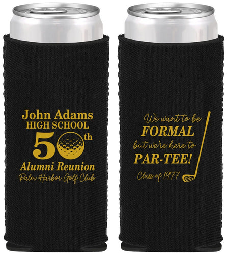 Custom Class Reunion Neoprene Slim Can Coolers - Class Of 1977 50 Year | 140024