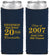 Custom Class Reunion Neoprene Slim Can Coolers - Class Of 2007 20 Year | 140026