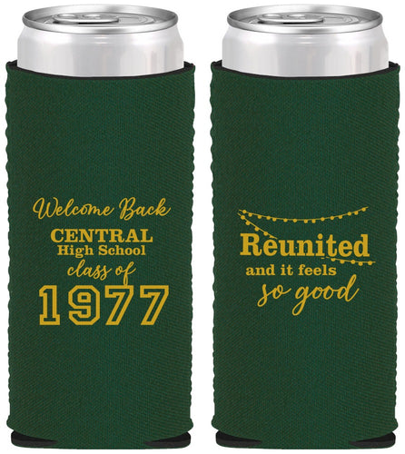 Custom Class Reunion Neoprene Slim Can Coolers - Class Of 1977 50 Year | 140029