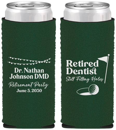 Custom Retirement Neoprene Slim Can Coolers - Dentist | 150019