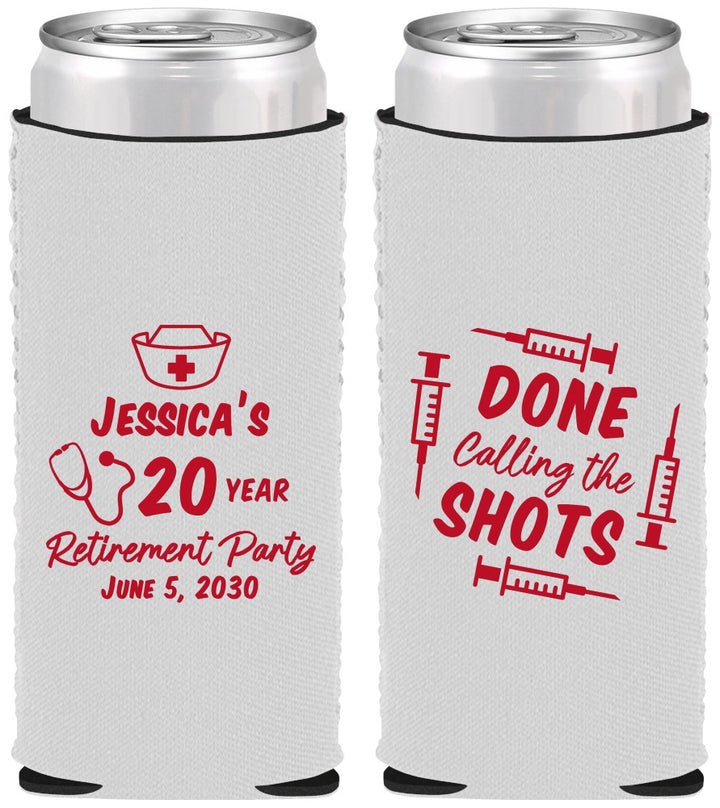 Custom Retirement Neoprene Slim Can Coolers - Nurse | 150026