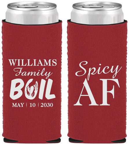 Custom Family Reunion Neoprene Slim Can Coolers - Crawfish Boil | 160009