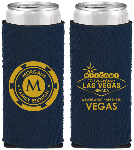 Custom Family Reunion Neoprene Slim Can Coolers - Las Vegas | 160037
