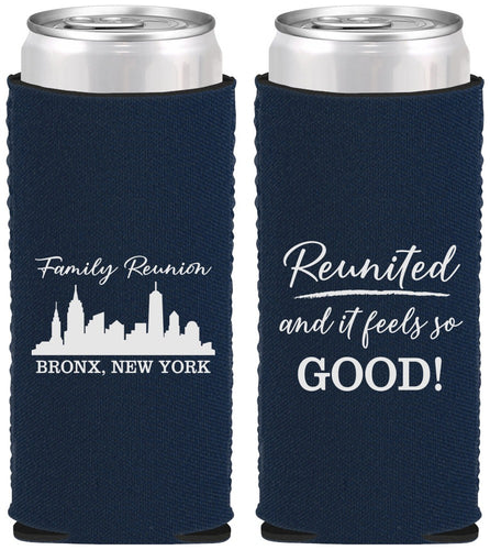 Custom Family Reunion Neoprene Slim Can Coolers - New York | 160039