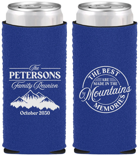 Custom Family Reunion Neoprene Slim Can Coolers - Mountains | 160043