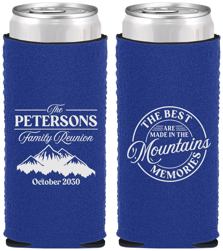 Custom Family Reunion Neoprene Slim Can Coolers - Mountains | 160043