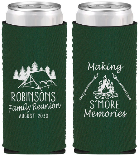 Custom Family Reunion Neoprene Slim Can Coolers - Camping | 160046