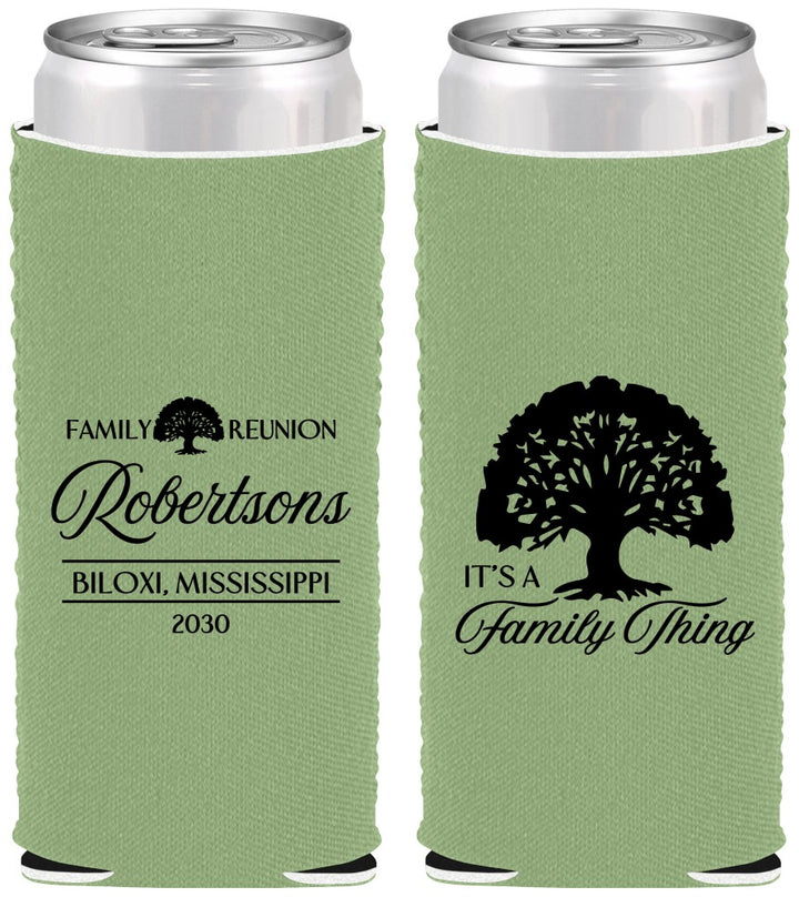 Custom Family Reunion Neoprene Slim Can Coolers - Tree Family Thing | 160054