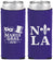 Custom Mardi Gras Neoprene Slim Can Coolers - Nola Fleur De Lis | 190014