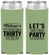 Custom Birthday Neoprene Slim Can Coolers - 30th | 20017
