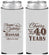Custom Birthday Neoprene Slim Can Coolers - 40th | 20042