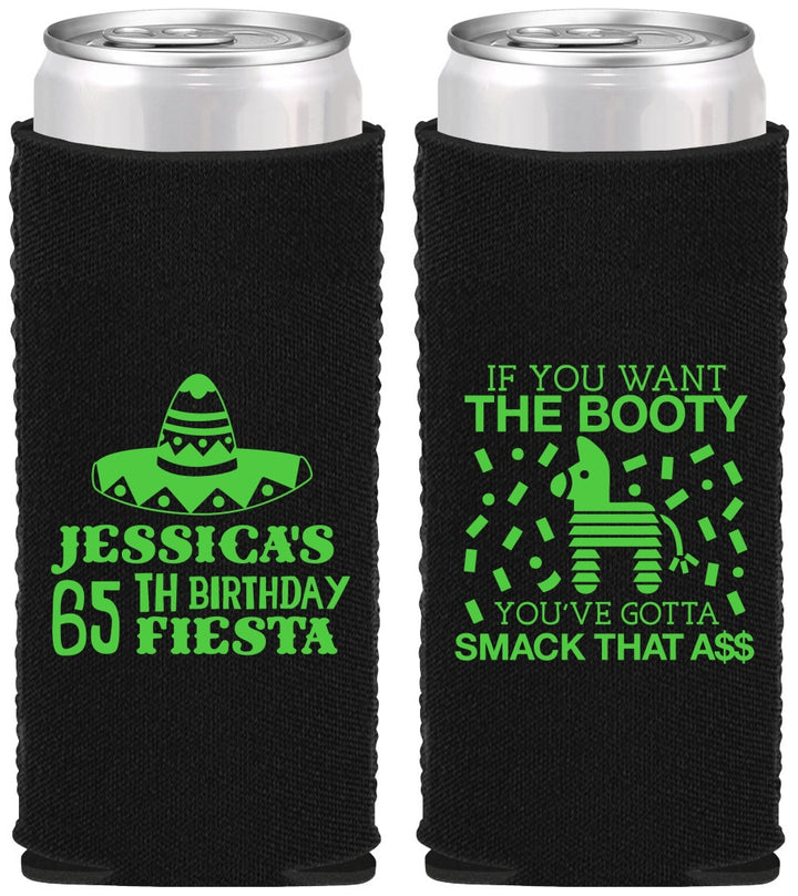Custom Birthday Neoprene Slim Can Coolers - 65th Mexico | 20108
