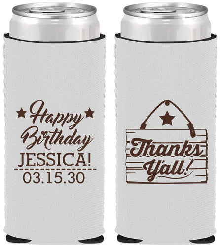 Custom Birthday Neoprene Slim Can Coolers - Country Farm | 20221