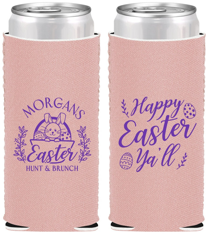 Custom Easter Neoprene Slim Can Coolers - Easter Bunny | 210010