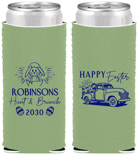 Custom Easter Neoprene Slim Can Coolers - Hunt And Brunch Bunny | 210013