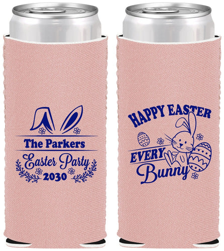 Custom Easter Neoprene Slim Can Coolers - Bunny Eggs | 210019