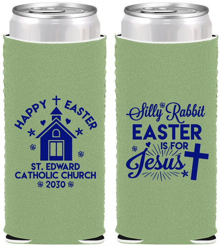 Custom Easter Neoprene Slim Can Coolers - Silly Rabbit | 210025