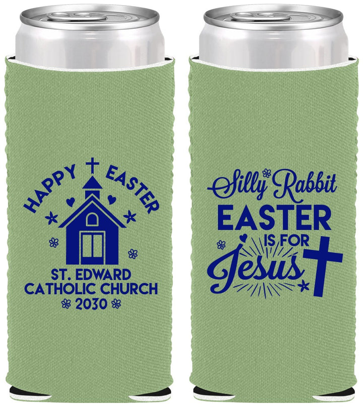 Custom Easter Neoprene Slim Can Coolers - Silly Rabbit | 210025