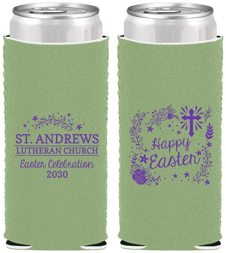Custom Easter Neoprene Slim Can Coolers - Easter Sunday | 210028