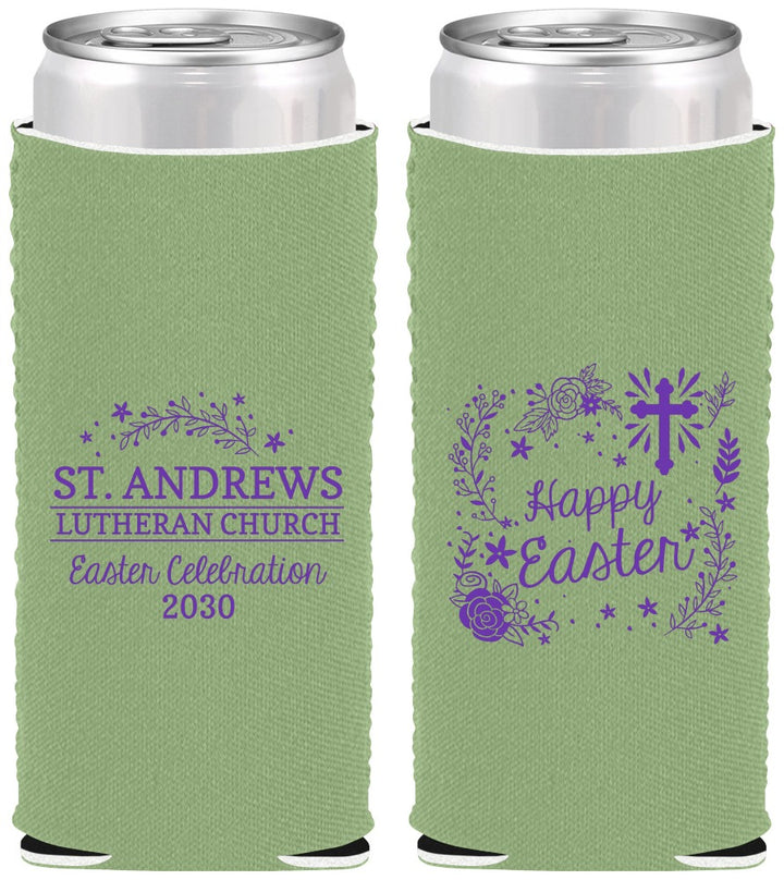 Custom Easter Neoprene Slim Can Coolers - Easter Sunday | 210028