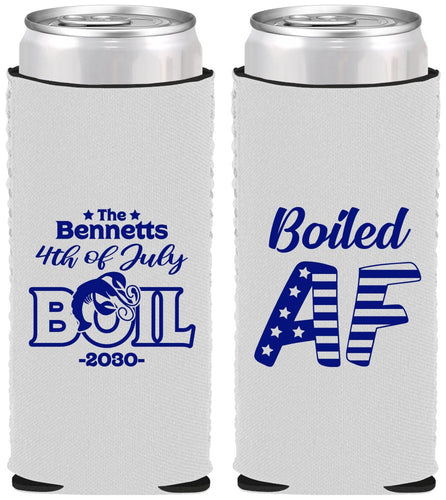 Custom 4th Of July Neoprene Slim Can Coolers - Crawfish Boil | 220017
