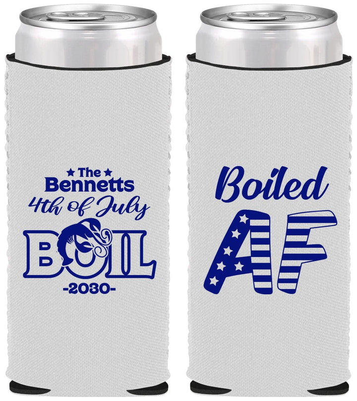 Custom 4th Of July Neoprene Slim Can Coolers - Crawfish Boil | 220017