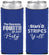 Custom 4th Of July Neoprene Slim Can Coolers - Stars Stripes | 220047