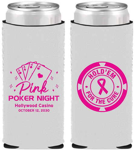 Custom Awareness Neoprene Slim Can Coolers - Poker Casino | 230013