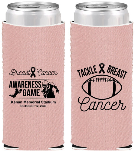 Custom Awareness Neoprene Slim Can Coolers - Football Tackle | 230019