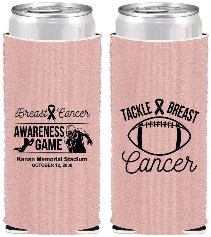 Custom Awareness Neoprene Slim Can Coolers - Football Tackle | 230019