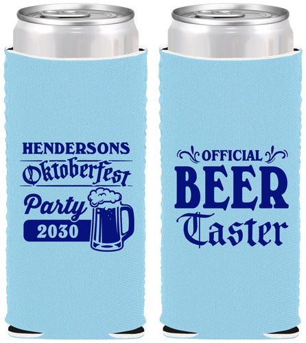 Custom Oktoberfest Neoprene Slim Can Coolers - Beer Taster | 240000
