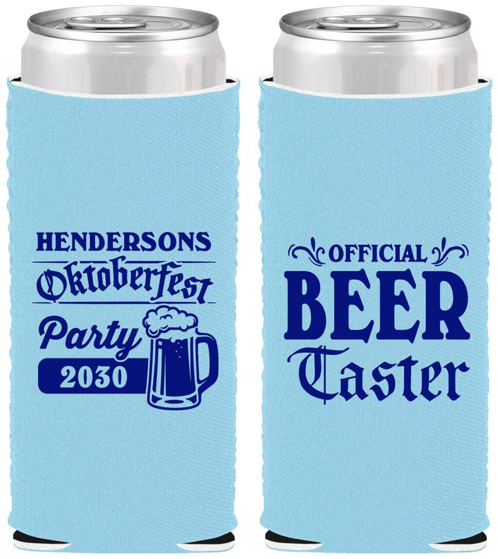 Custom Oktoberfest Neoprene Slim Can Coolers - Beer Taster | 240000