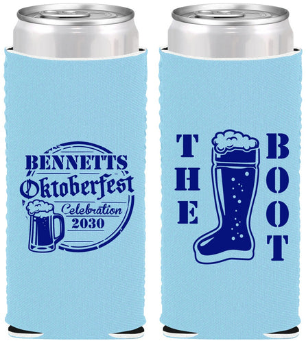 Custom Oktoberfest Neoprene Slim Can Coolers - Boot | 240004
