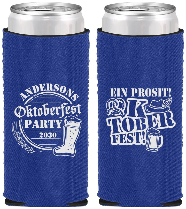 Custom Oktoberfest Neoprene Slim Can Coolers - Ein Prosit | 240005