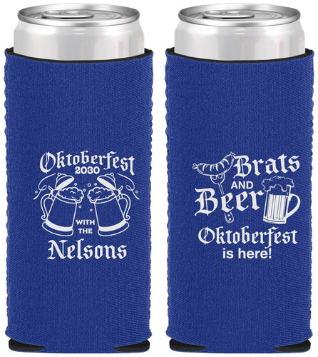 Custom Oktoberfest Neoprene Slim Can Coolers - Brats Beer | 240013