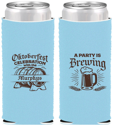 Custom Oktoberfest Neoprene Slim Can Coolers - Beer Keg | 240014