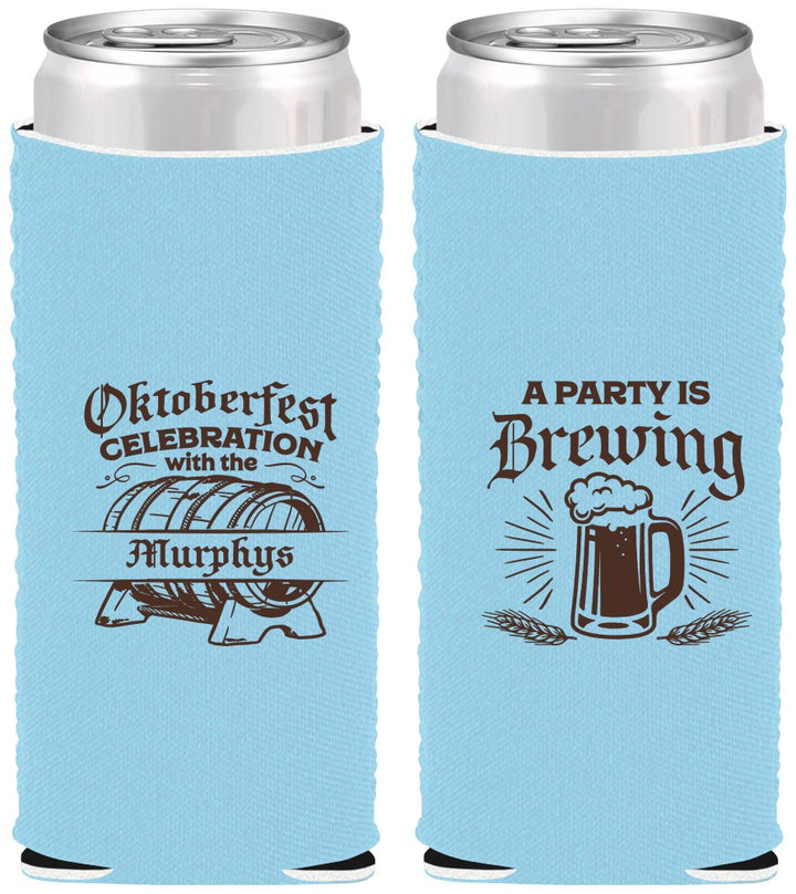 Custom Oktoberfest Neoprene Slim Can Coolers - Beer Keg | 240014