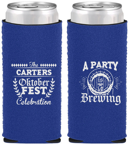 Custom Oktoberfest Neoprene Slim Can Coolers - Beer Keg | 240017