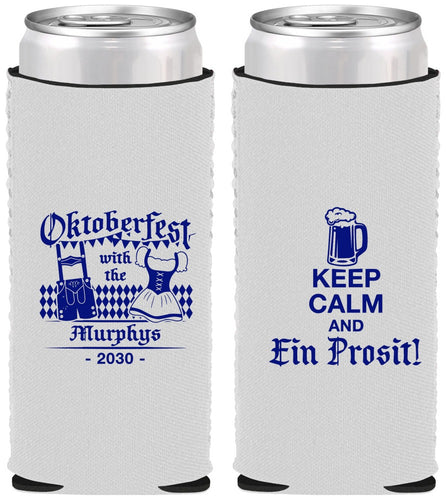 Custom Oktoberfest Neoprene Slim Can Coolers - Ein Prosit | 240019