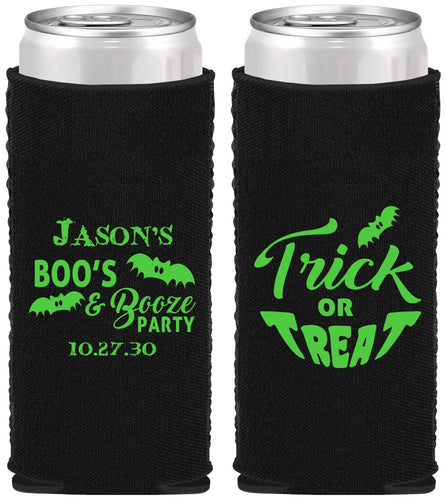 Custom Halloween Neoprene Slim Can Coolers - Trick Or Treat | 250002
