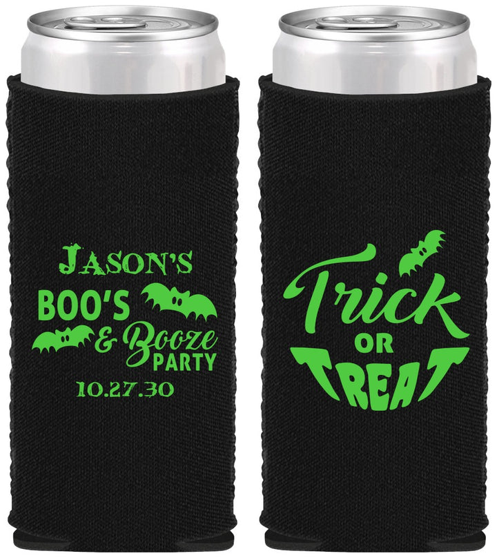 Custom Halloween Neoprene Slim Can Coolers - Trick Or Treat | 250002
