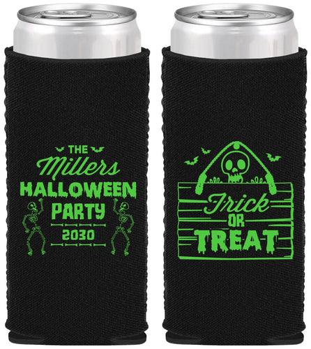 Custom Halloween Neoprene Slim Can Coolers - Trick Or Treat | 250010