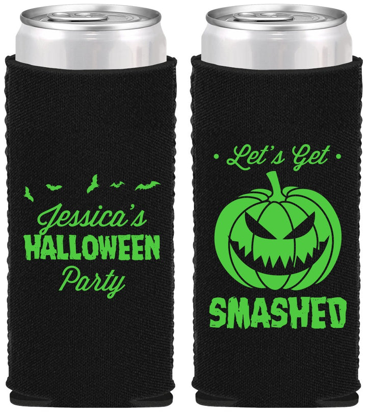 Custom Halloween Neoprene Slim Can Coolers - Pumpkin | 250030