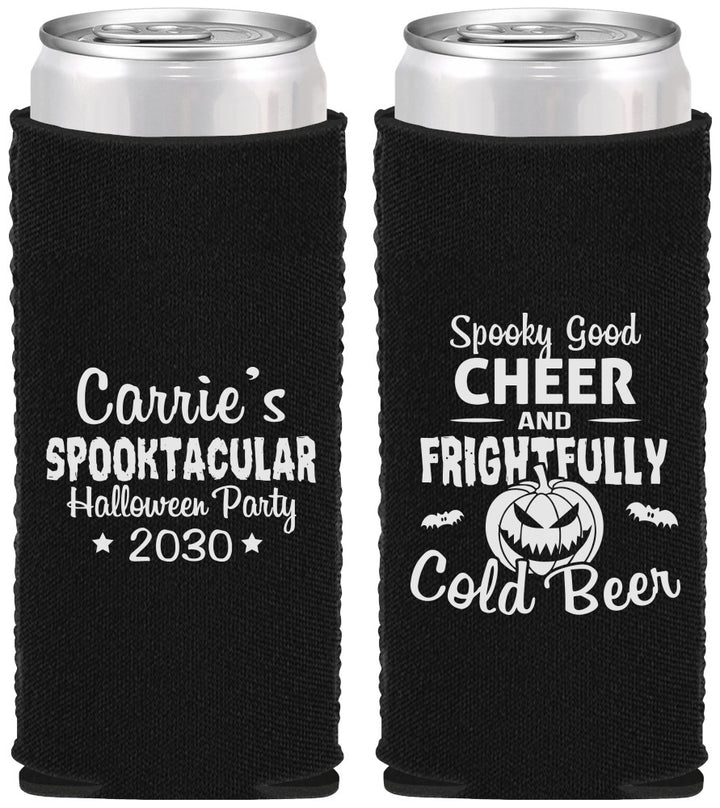 Custom Halloween Neoprene Slim Can Coolers - Pumpkin | 250035