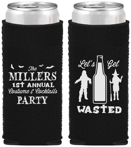 Custom Halloween Neoprene Slim Can Coolers - Werewolf Witch | 250039