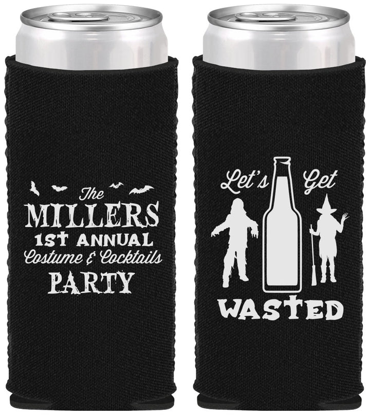 Custom Halloween Neoprene Slim Can Coolers - Werewolf Witch | 250039